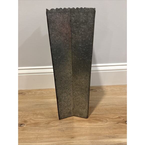 Halloween Candle Holder Galvanized Metal “Trick Or Treat” 7.5x4.75x15” - Picture 7 of 10